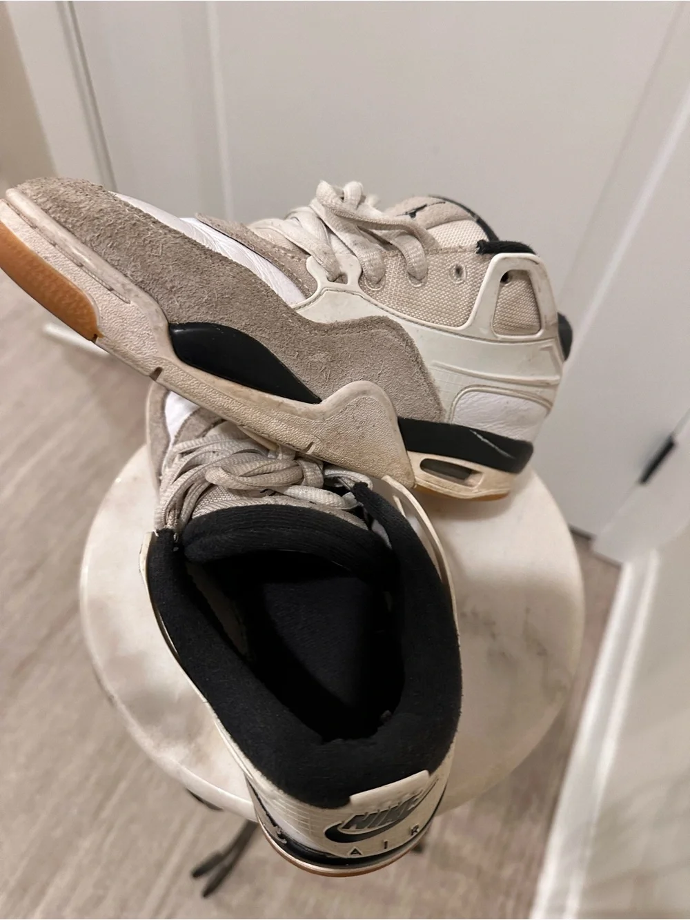 Jordan Kids White, Black & Gray Athletic Sneakers